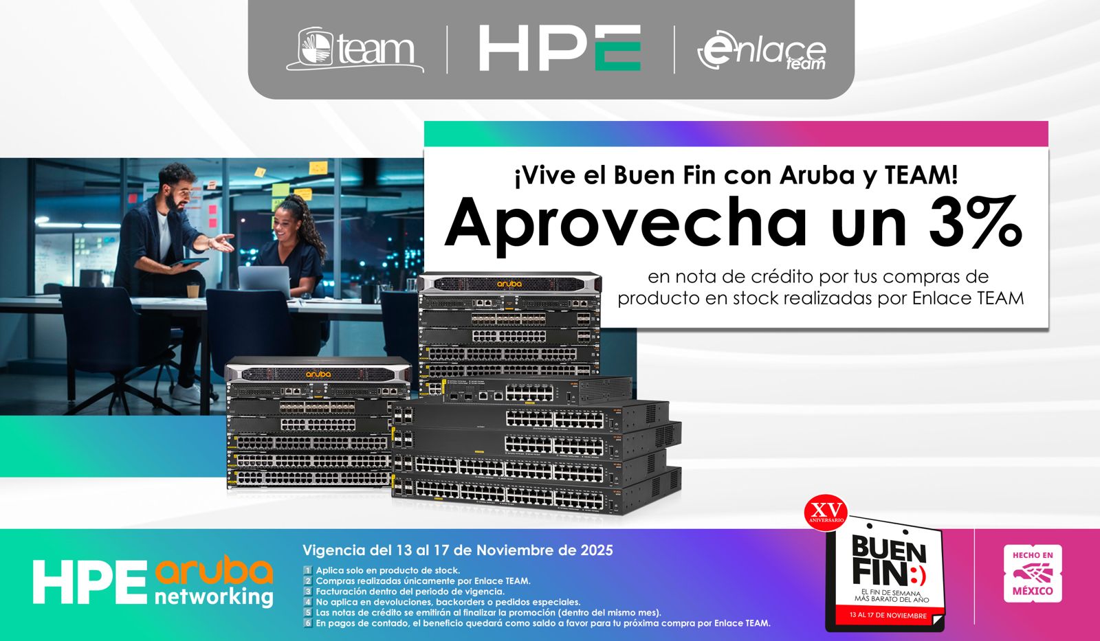 3% descuento Aruba y Enlace