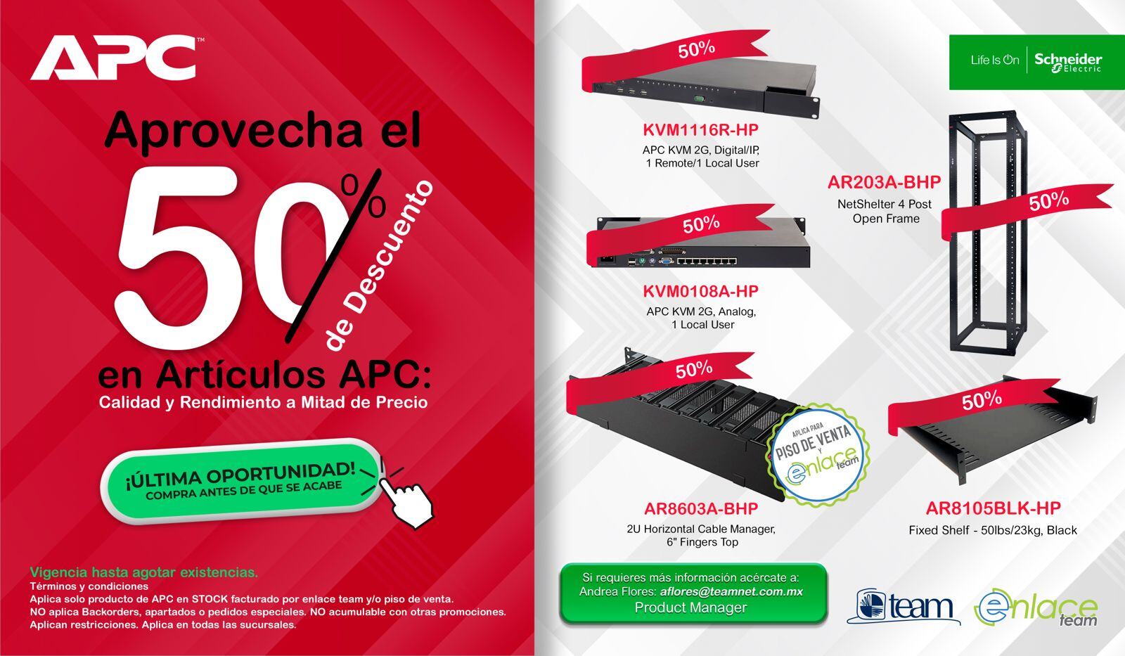 50% descuento APC