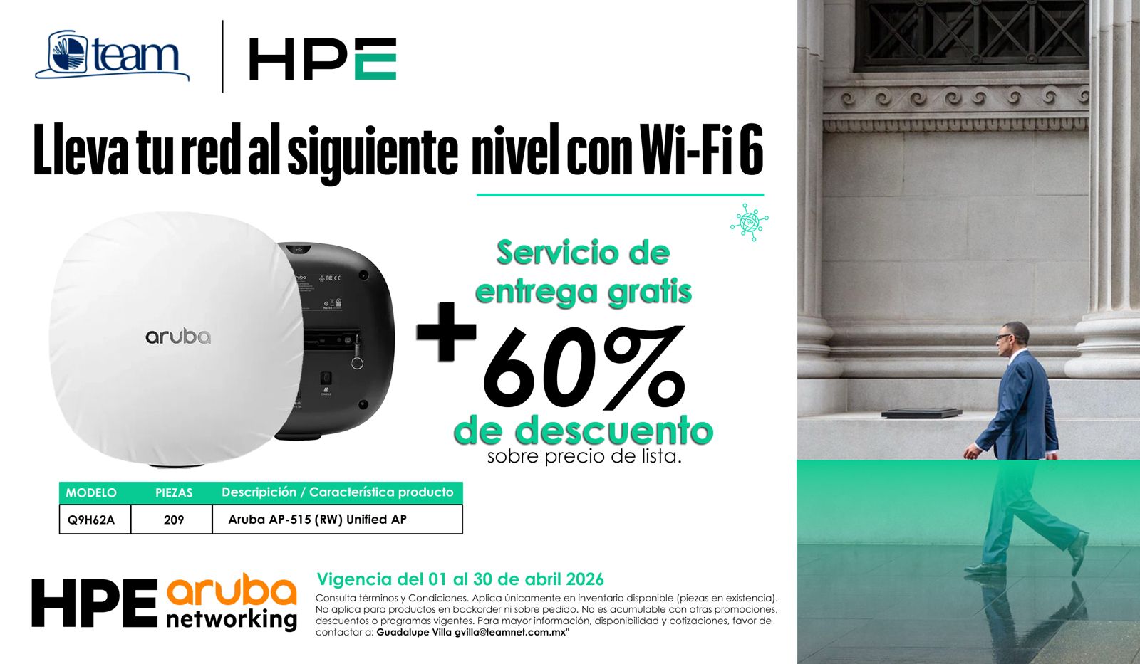Aruba 60% descuento + servicio de entrega gratis-Abril