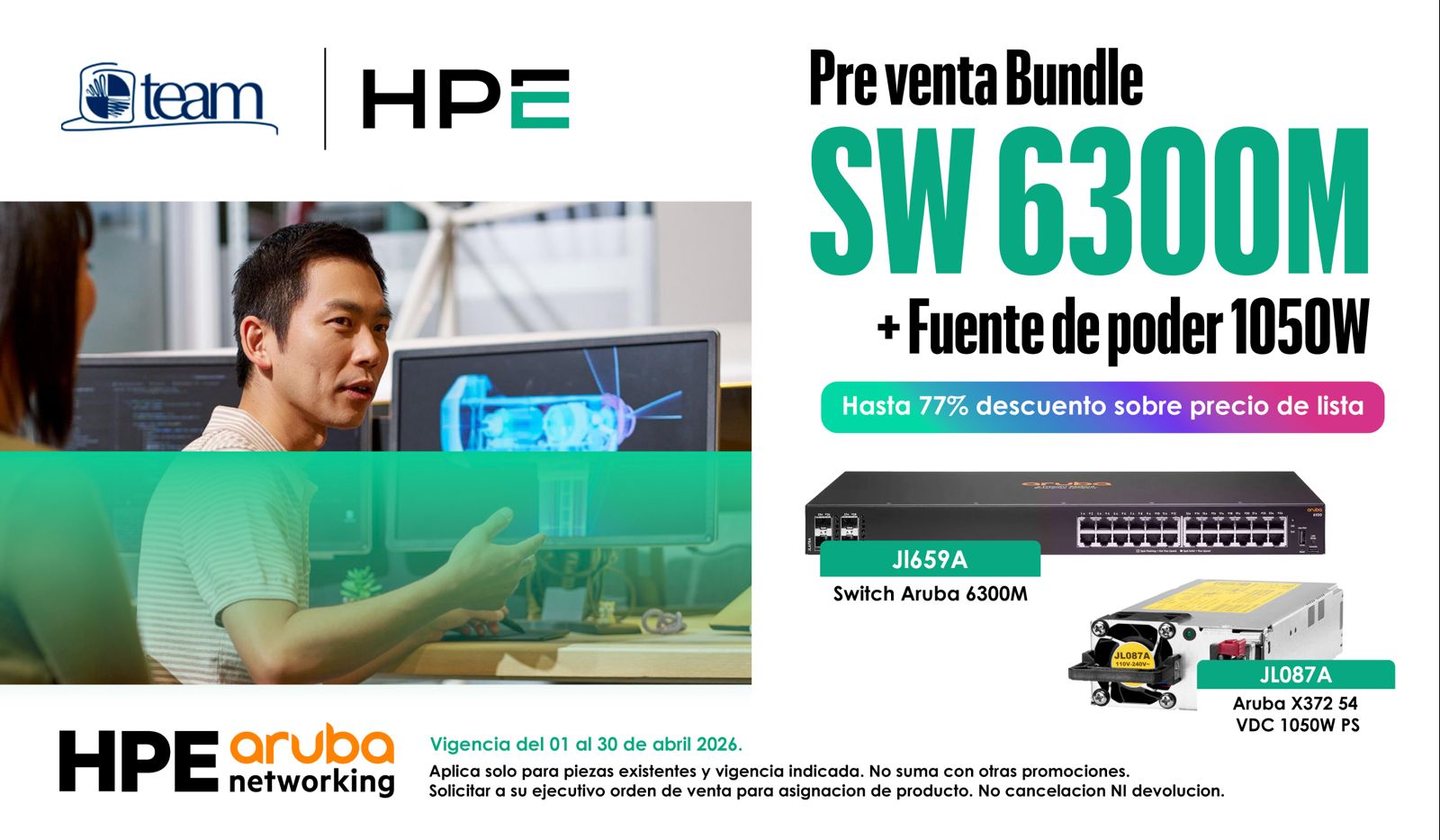 Aruba preventa Bundle SW6300M-Abril