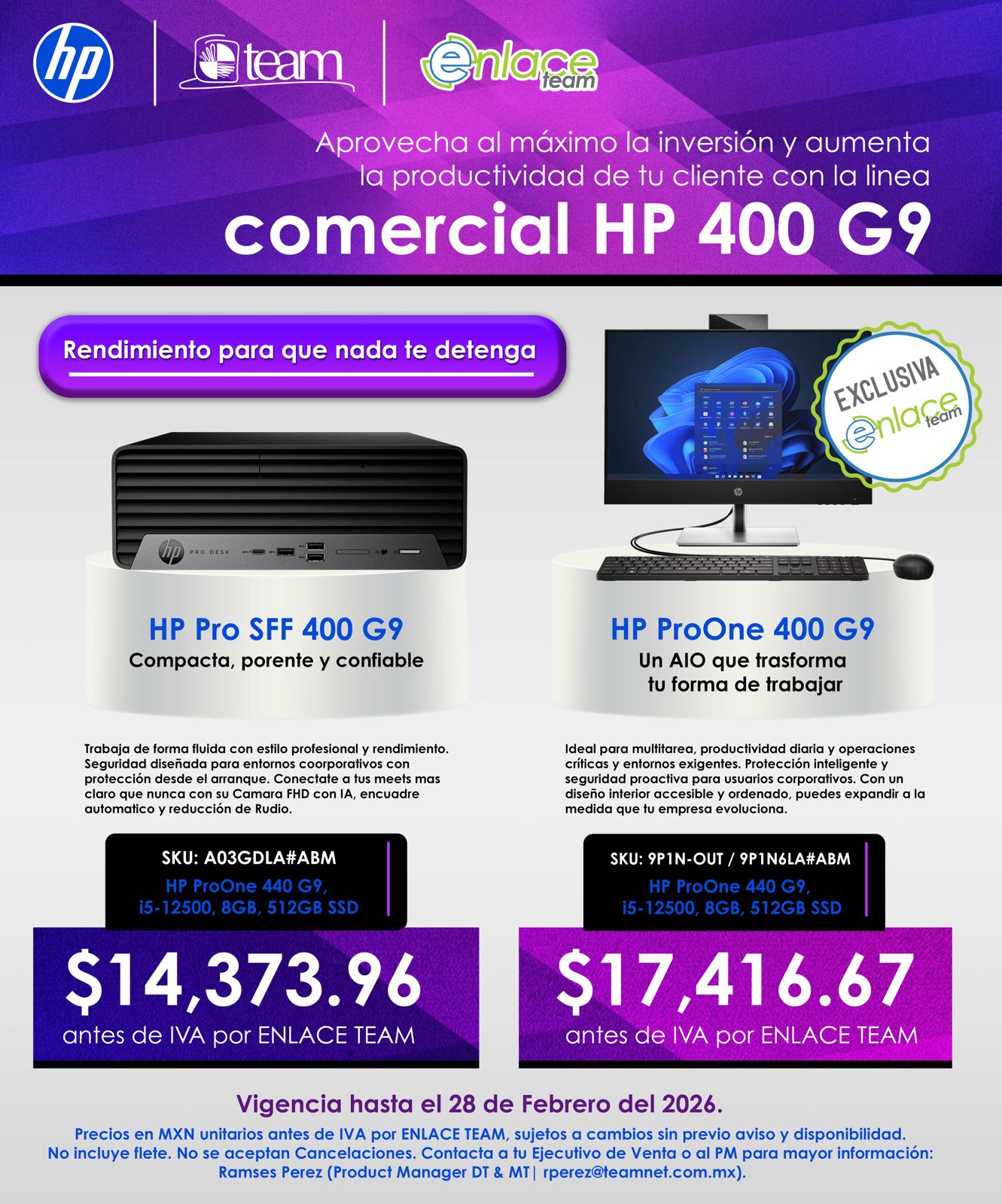 HP informativa promoción