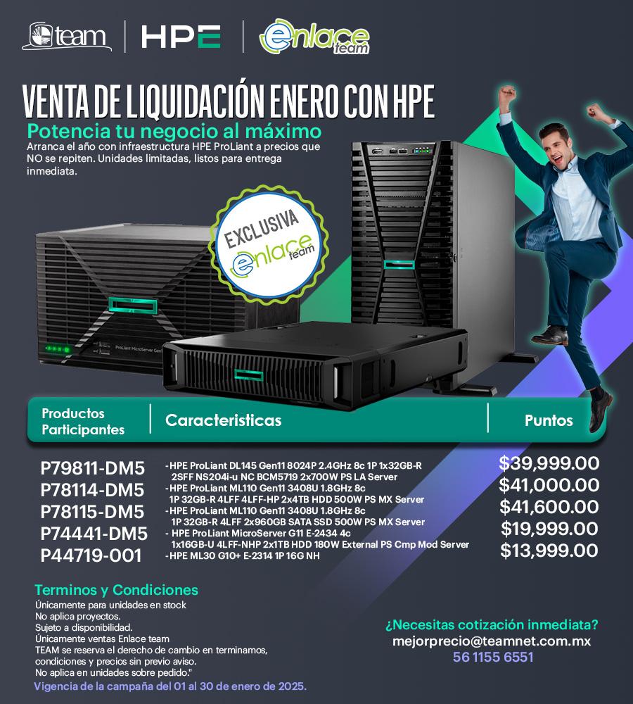 HPE Liquidacion en enero 26 Servidores