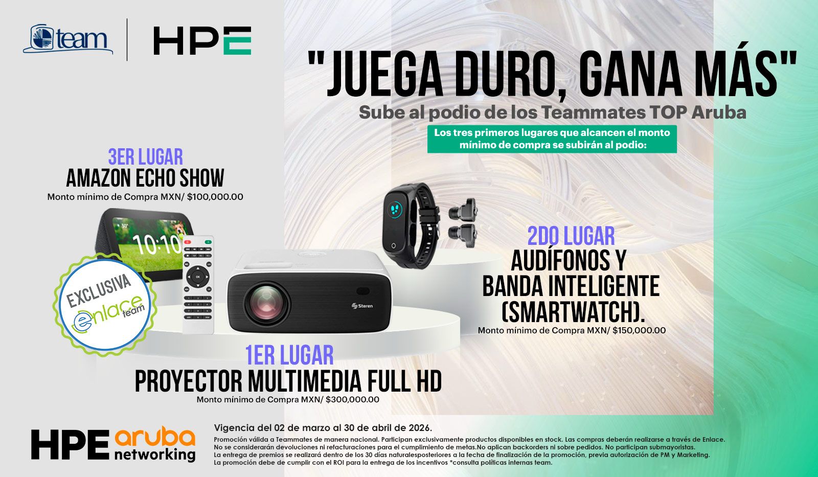 Juega duro, gana más Aruba-Abril