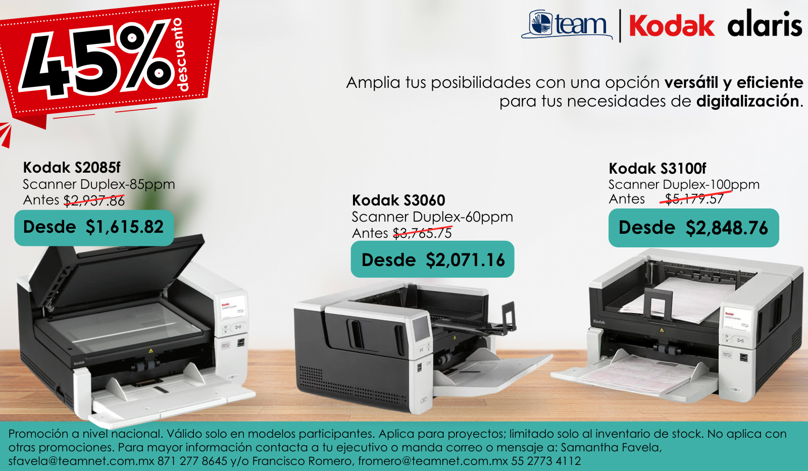 Kodak 45% descuentos Series S