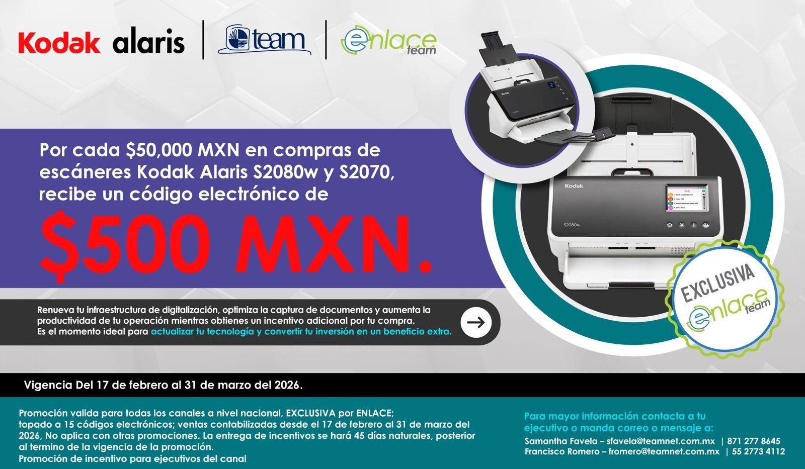 Kodak Alaris Feb, código electrónico