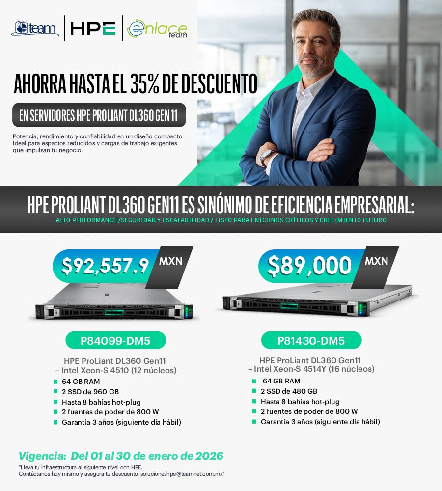 Promocion HPE DL360 GEN 11 2026
