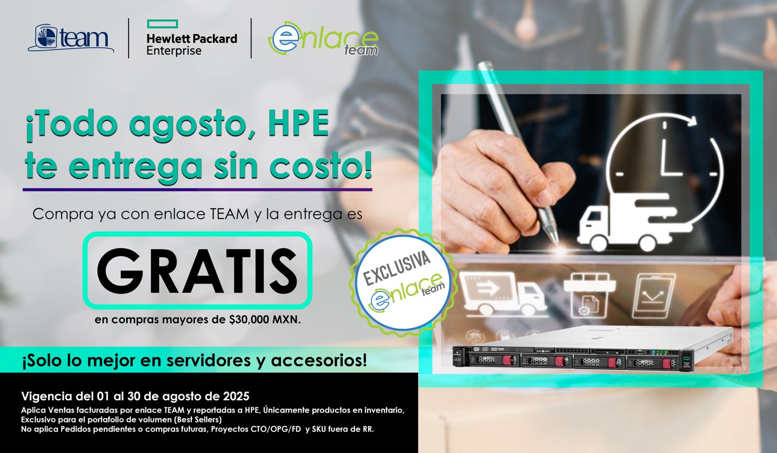 Servicio de entrega HPE Agosto
