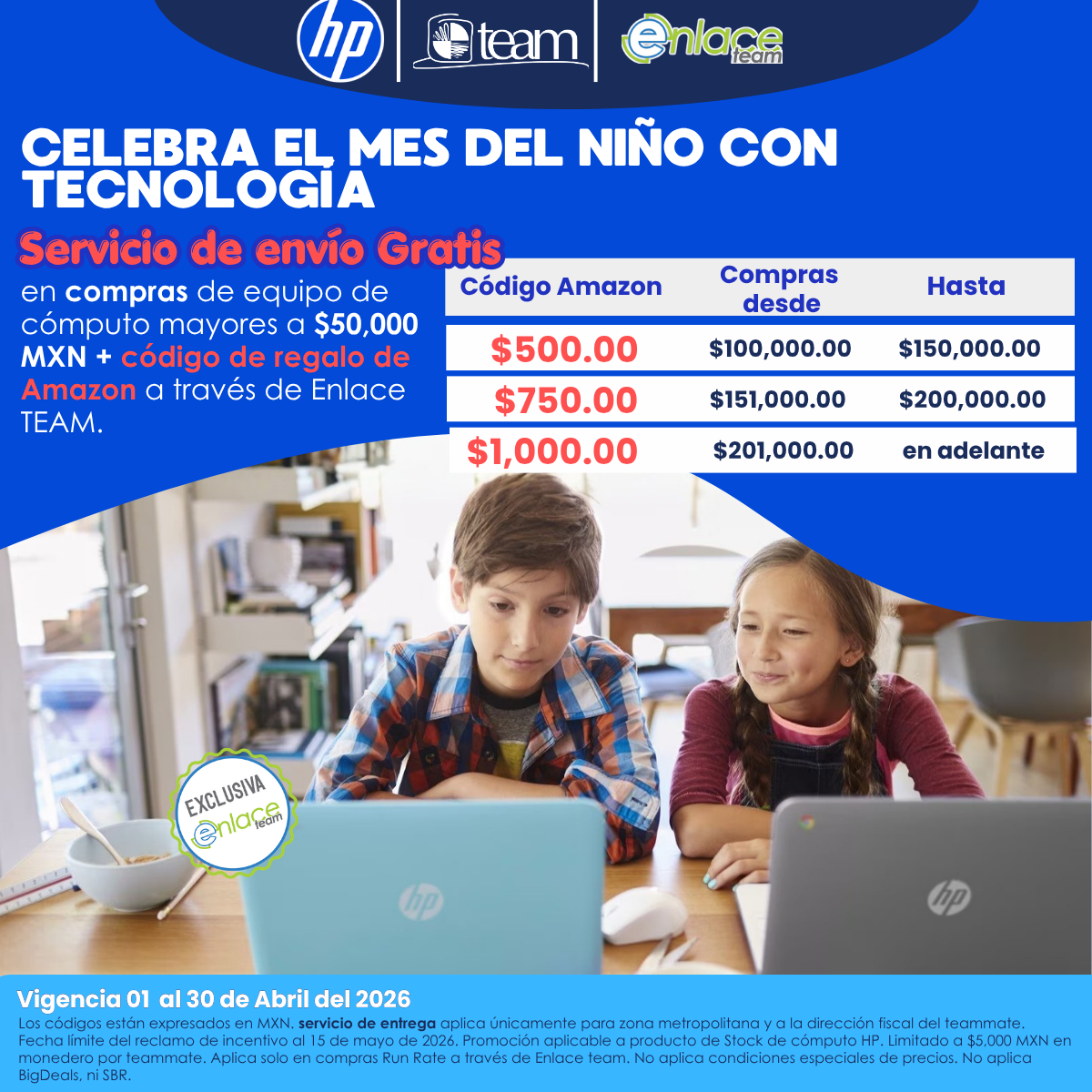 hp Servicio de entrega gratis Abril