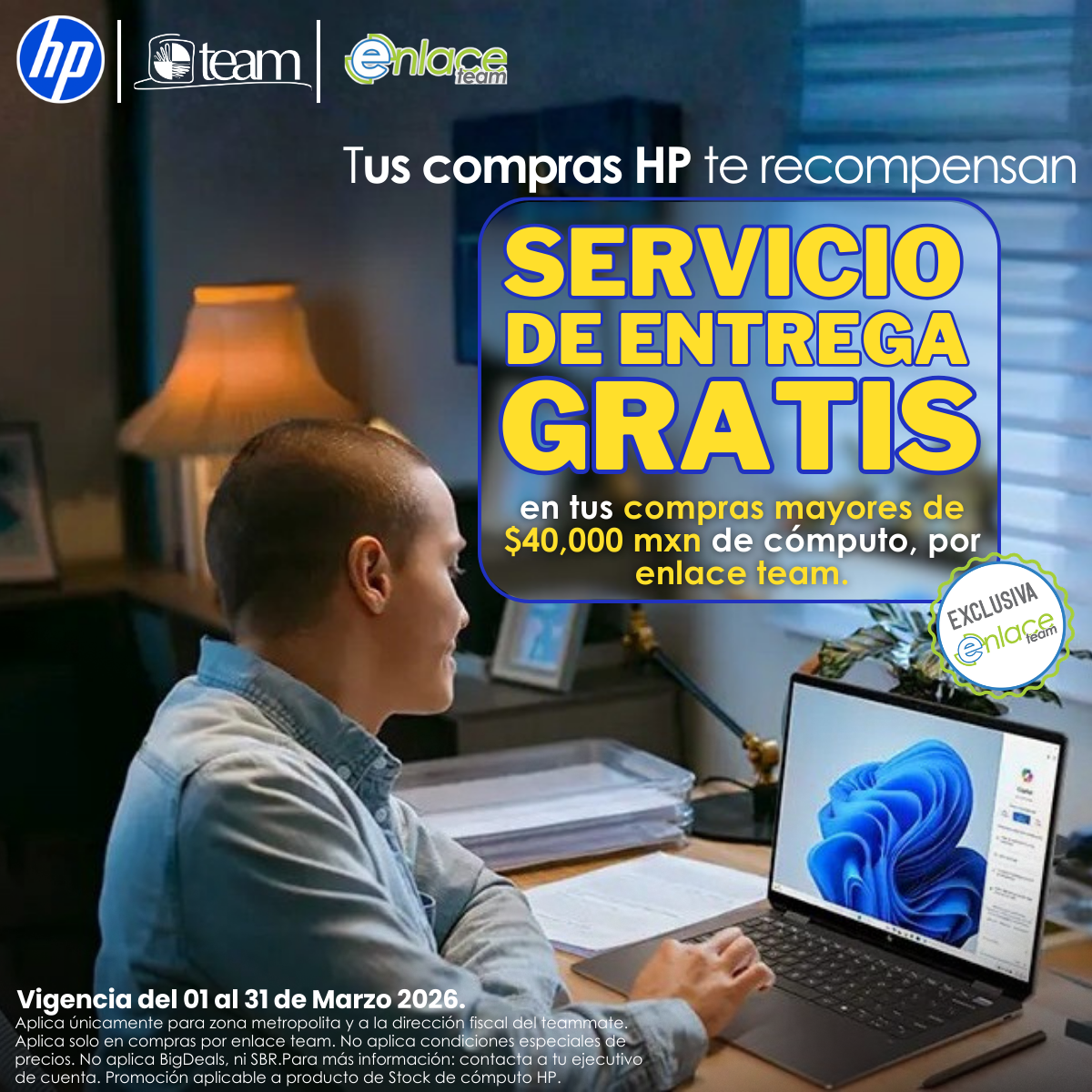 hp Servicio de entrega gratis Marzo